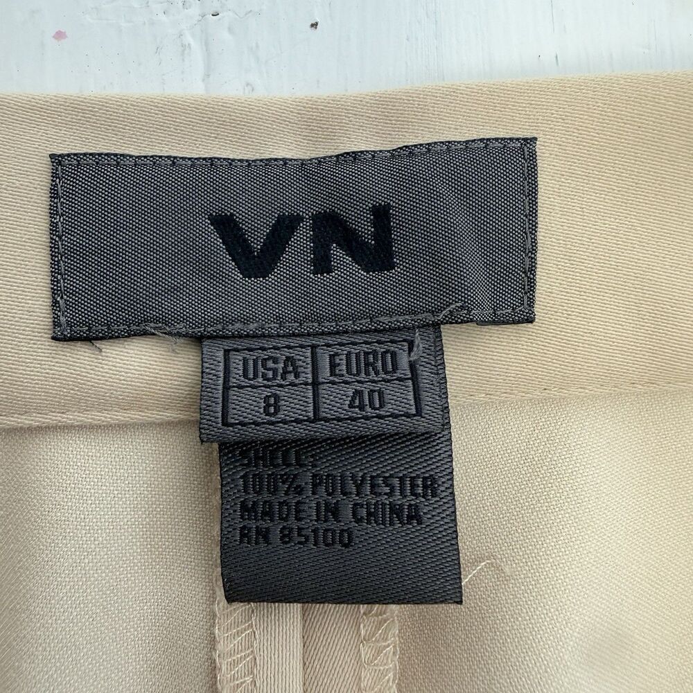 Vintage VN Womens Yellow Dress Pants Size 8 Button Zipper Trousers High Waist - Picture 7 of 12